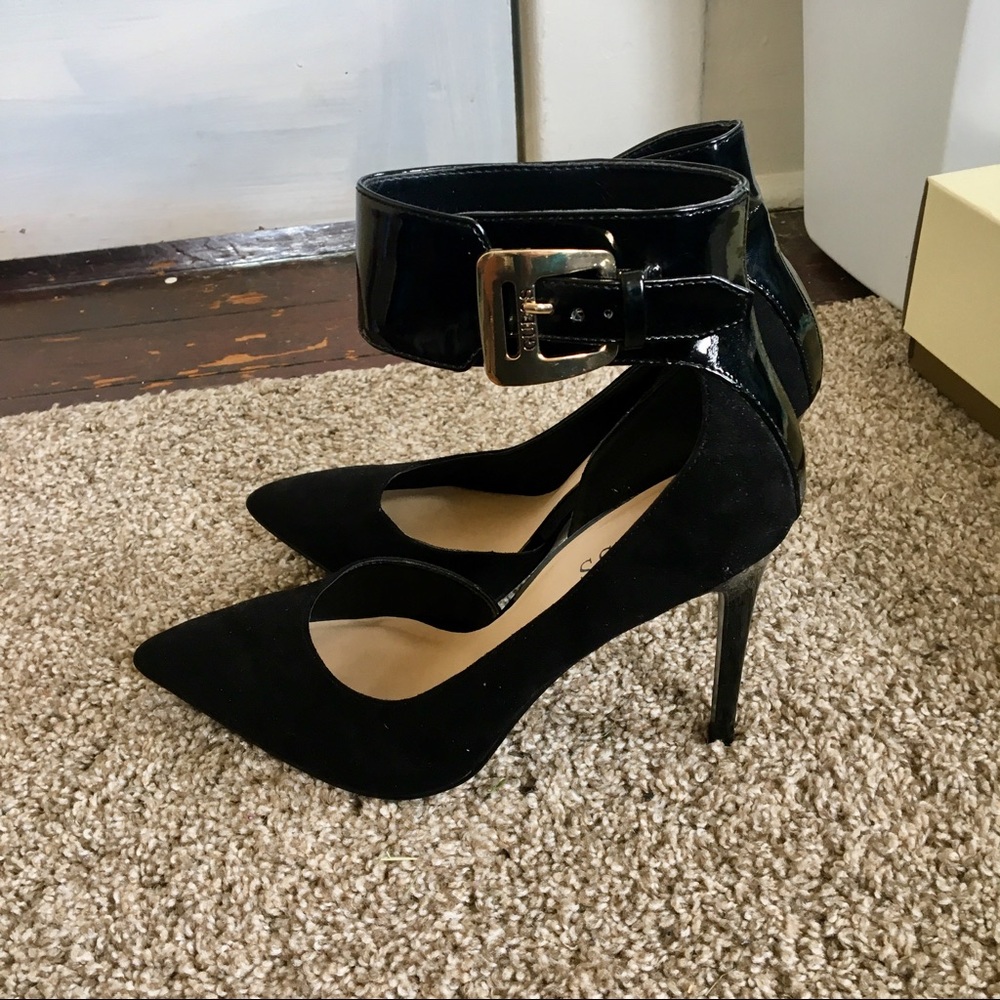 Guess Black Heels with Ankle Strap